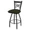 Holland Bar Stool Co 30" Swivel Bar Stool, Black Wrinkle, Canter Pine Seat X820 - alternate 1